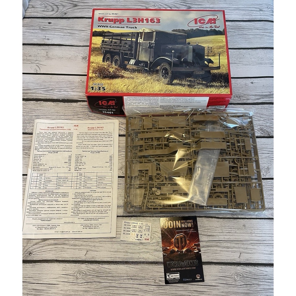 ICM 35461 1/35 Krupp L3H163 WWII German Truck Model Kit